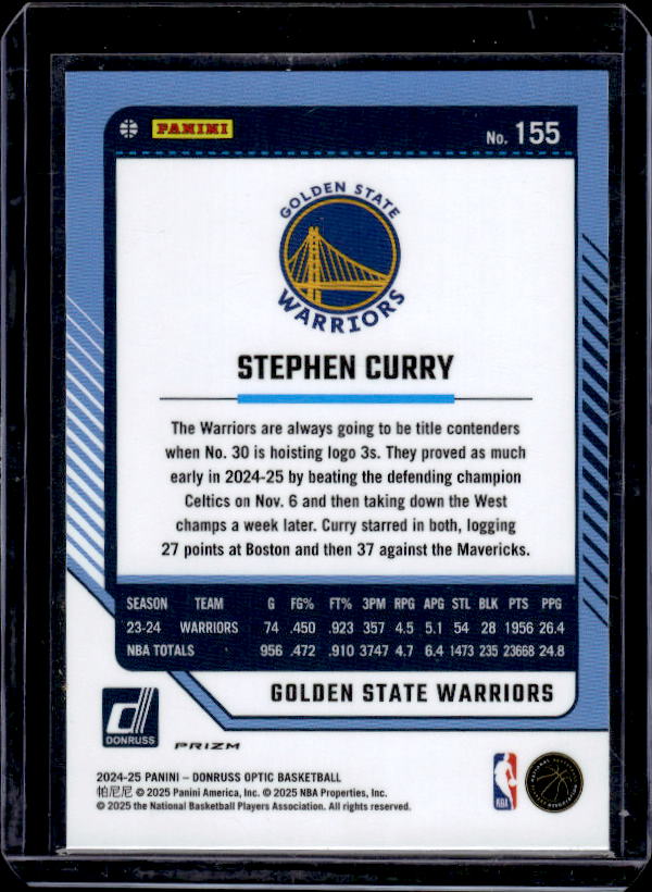 2024-25 Donruss Optic #155 Stephen Curry Jazz