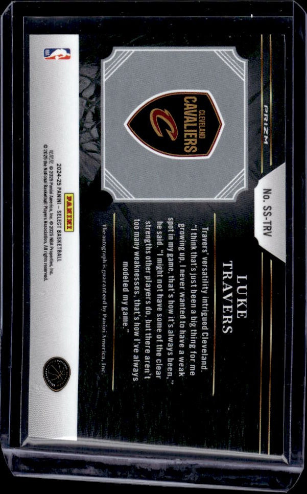 2024-25 Panini Select #SS-TRV Luke Travers Signature Selections