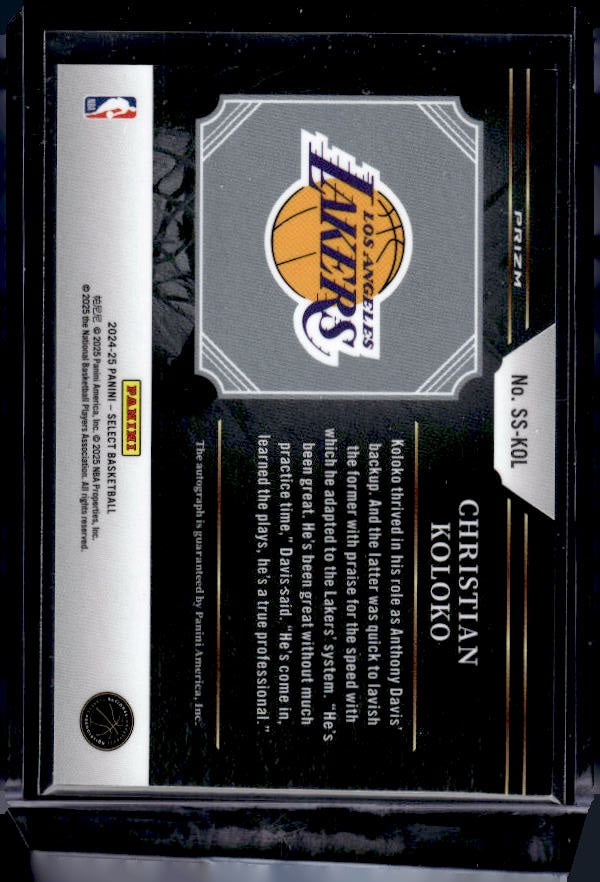 2024-25 Panini Select #SS-KOL Christian Koloko Signature Selections