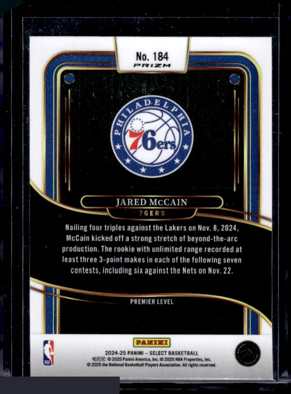 2024-25 Panini Select #184 Jared McCain