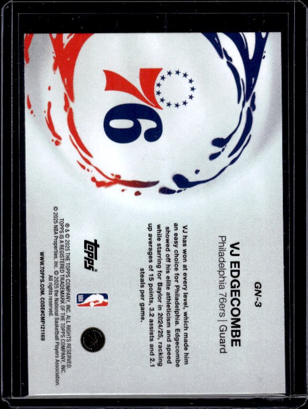 2025-26 Topps #GN-3 VJ Edgecombe Generation Now
