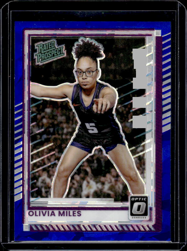 2025-26 Donruss #89 Olivia Miles Optic Blue Cracked Ice