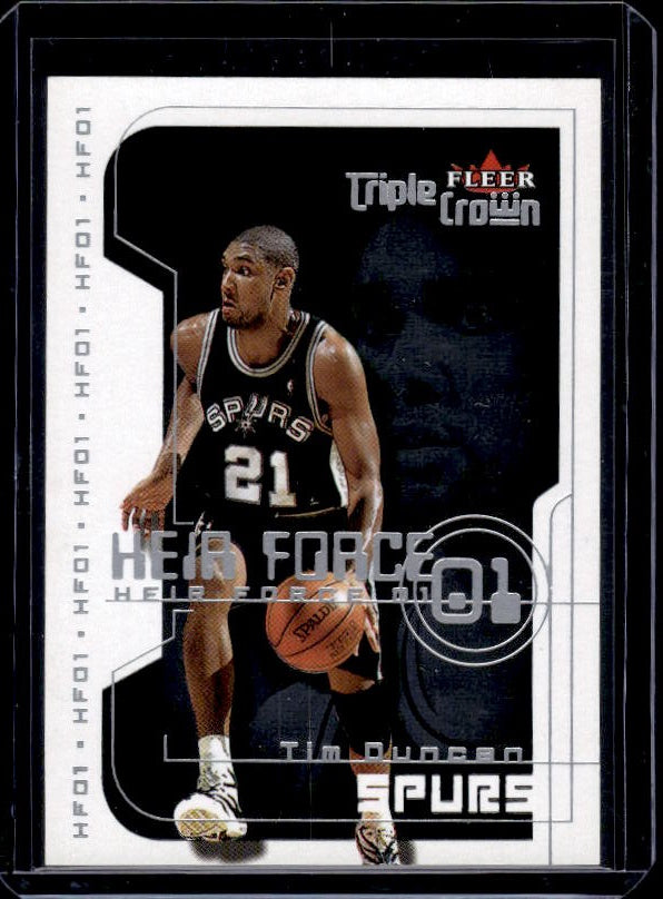 2000-01 Fleer Triple Crown #14 HF Tim Duncan Heir Force 01