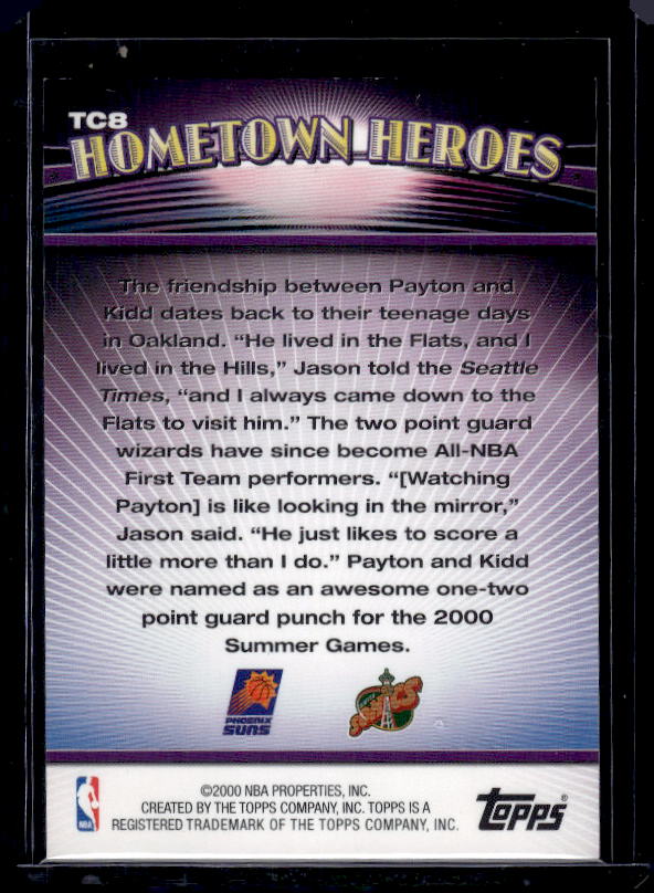 2000-01 Topps Chrome #TC8 Gary Payton / Jason Kidd Combos