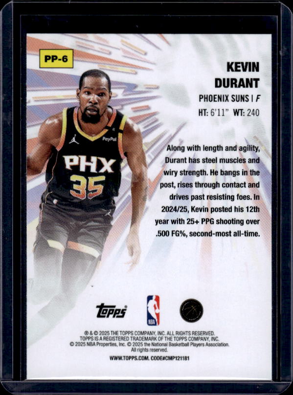 2025-26 Topps #PP-6 Kevin Durant Power Players