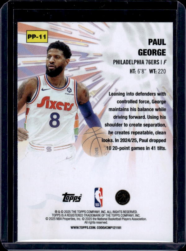2025-26 Topps #PP-11 Paul George Power Players
