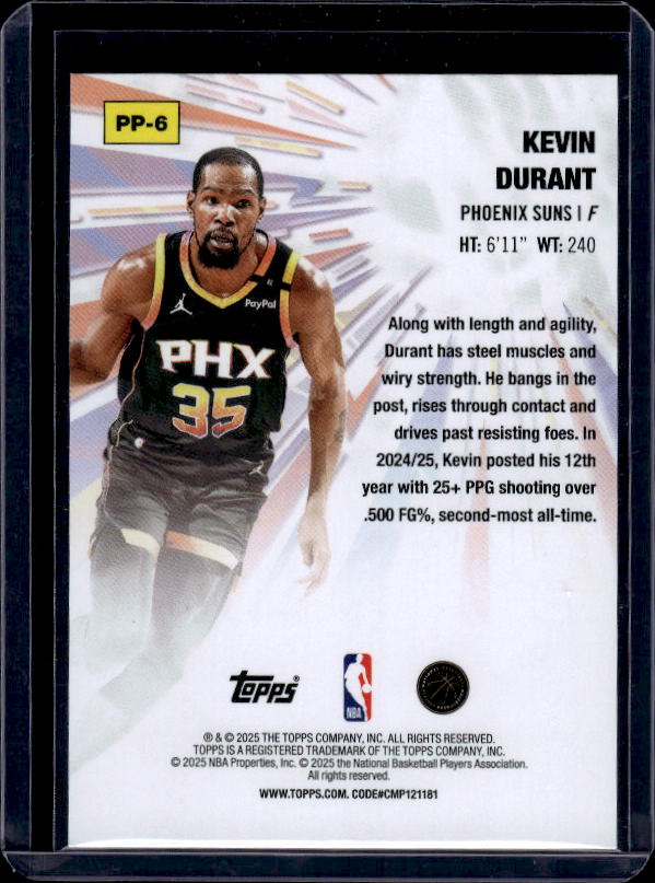 2025-26 Topps #PP-6 Kevin Durant Power Players