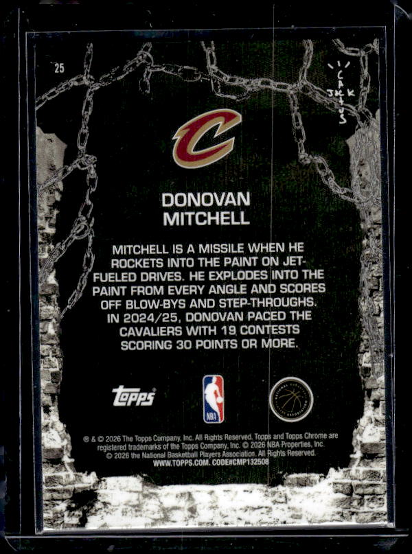 2025-26 Topps Chrome Cactus Jack #25 Donovan Mitchell