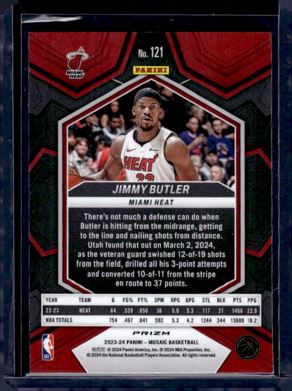 2023-24 Panini Mosaic #121 Jimmy Butler Reactive Yellow
