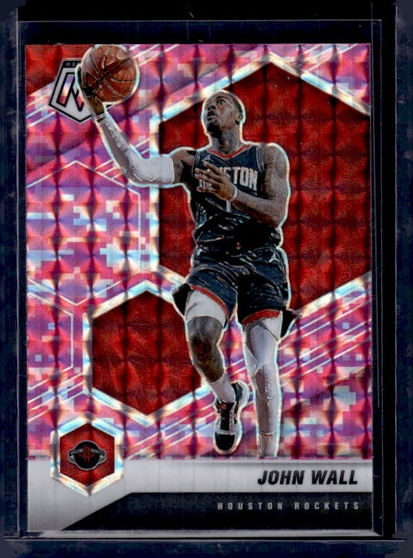 2020-21 Panini Mosaic #45 John Wall Mosaic Camo Pink