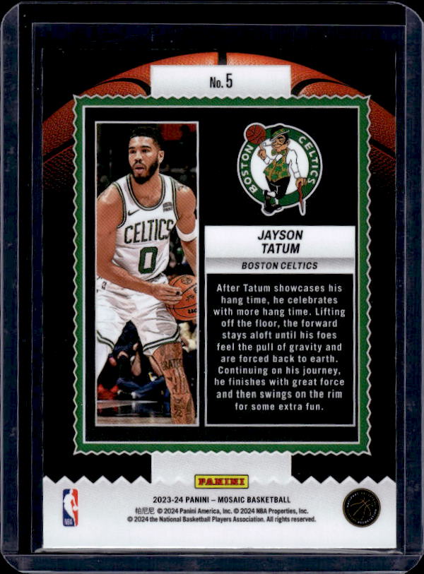 2023-24 Panini Mosaic #5 Jayson Tatum Jam Masters