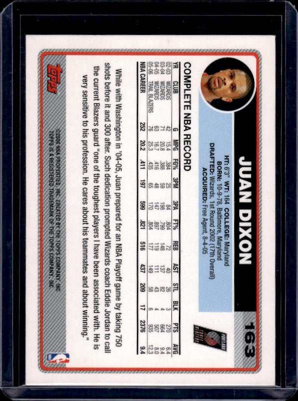 2006-07 Topps #163 Juan Dixon