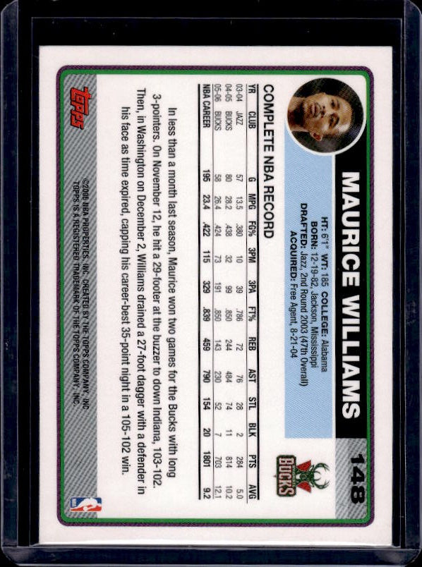 2006-07 Topps #148 Maurice Williams