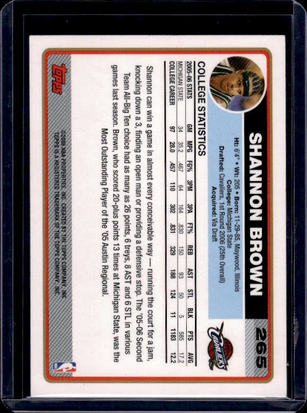 2006-07 Topps #265 Shannon Brown