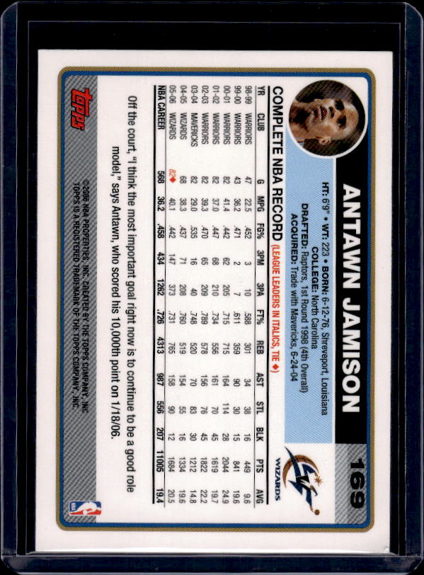 2006-07 Topps #169 Antawn Jamison