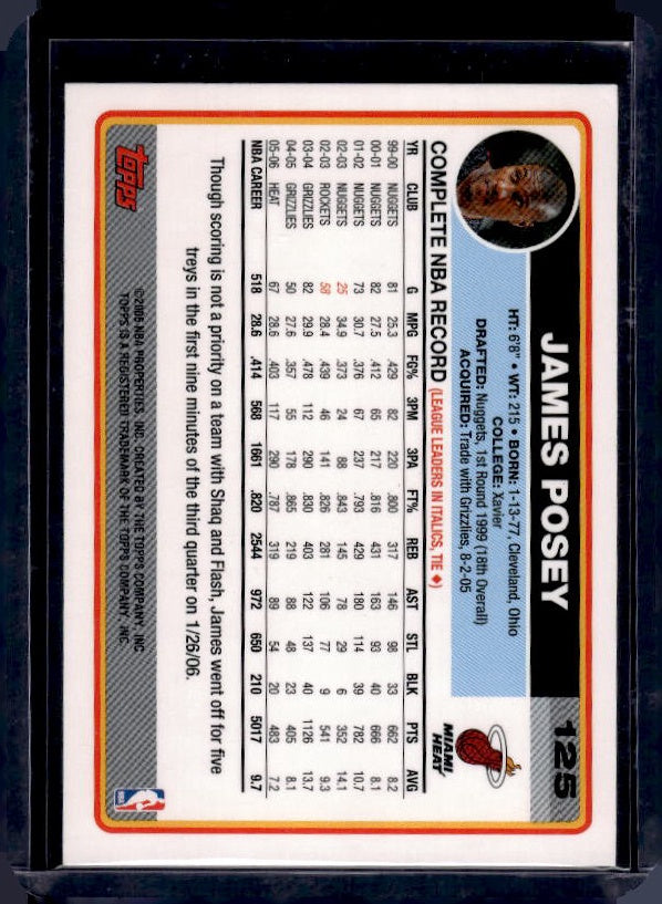 2006-07 Topps #125 James Posey