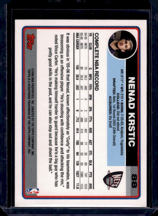2006-07 Topps #88 Nenad Krstic