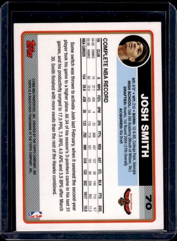 2006-07 Topps #70 Josh Smith