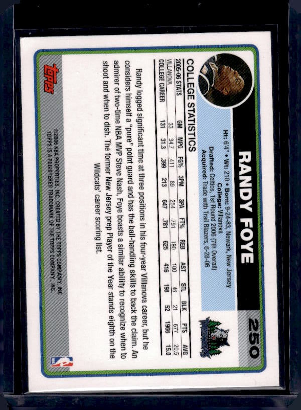 2006-07 Topps #250b Randy Foye