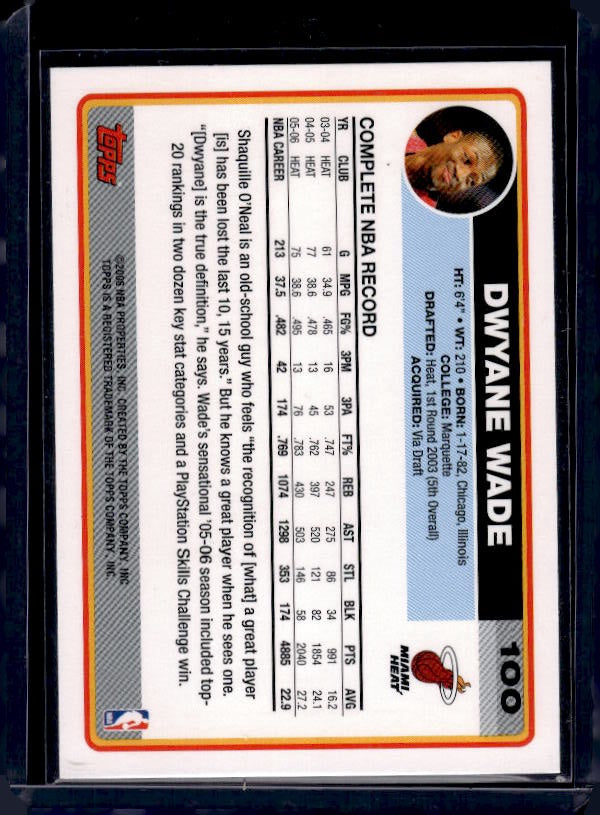 2006-07 Topps #100 Dwyane Wade