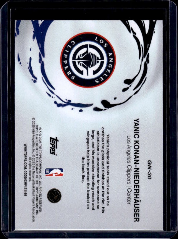 2025-26 Topps #GN-30 Yanic Konan-Niederhäuser Generation Now