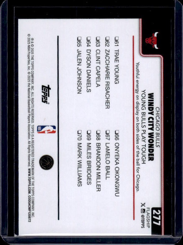 2025-26 Topps #277 Windy City Wonder: Young Bulls Play Tough
