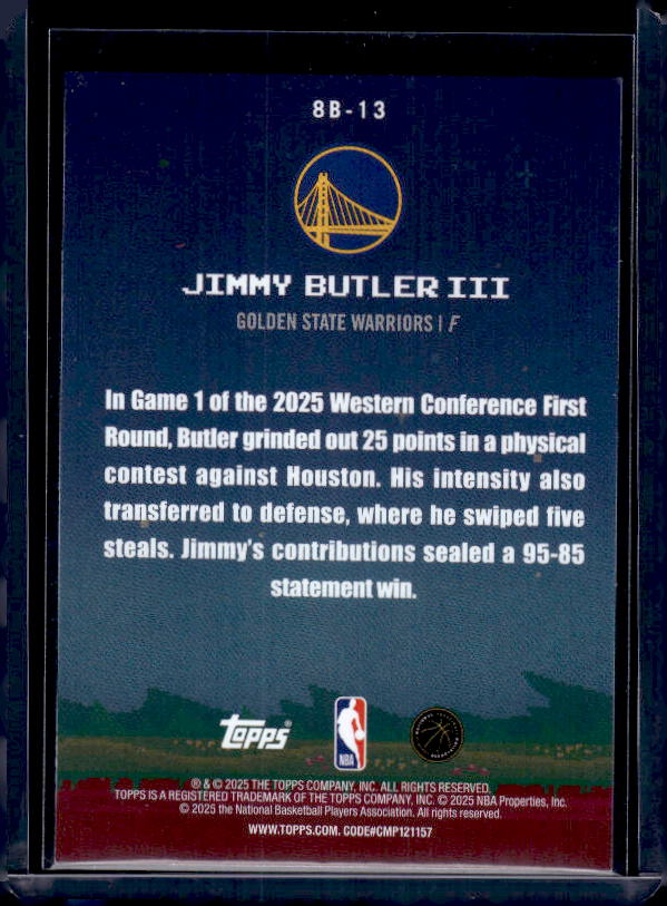 2025-26 Topps #8B-13 Jimmy Butler III 8-Bit Ballers