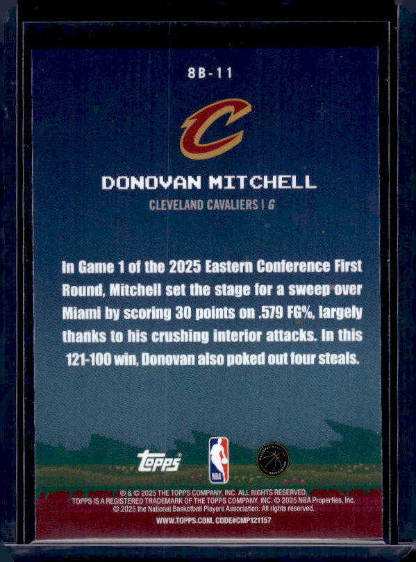 2025-26 Topps #8B-11 Donovan Mitchell 8-Bit Ballers