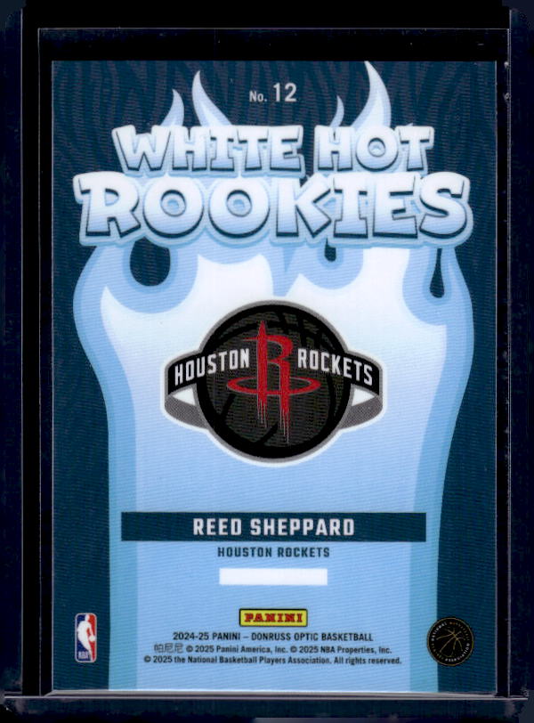 2024-25 Donruss Optic #12 Reed Sheppard White Hot Rookies