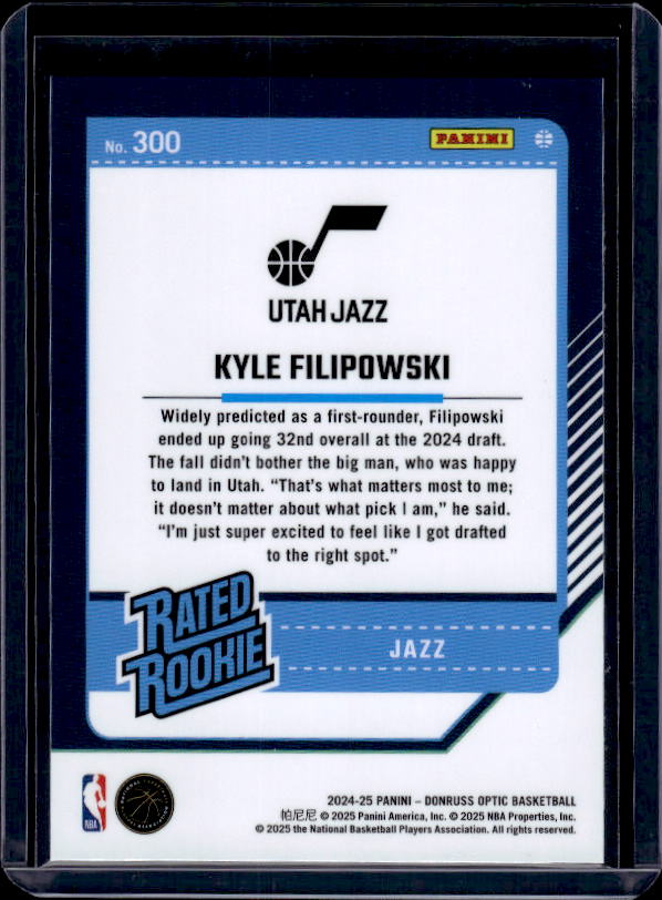 2024-25 Donruss Optic #300 Kyle Filipowski