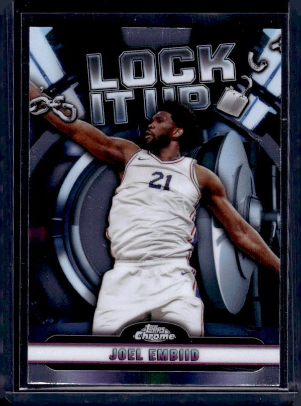 2024-25 Topps Chrome #LIU-8 Joel Embiid Lock It Up