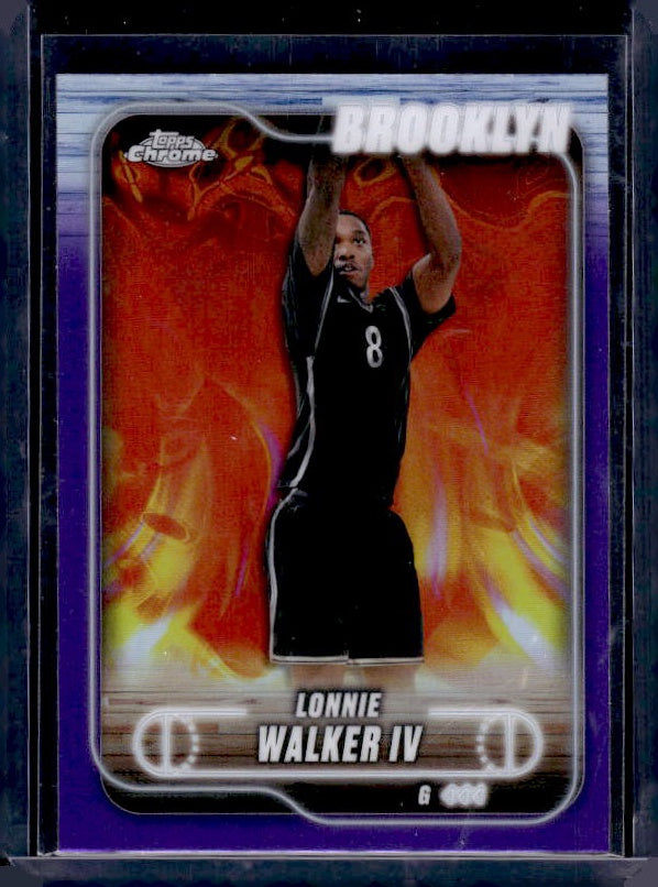 2024-25 Topps Chrome #180 Lonnie Walker IV Purple Refractor