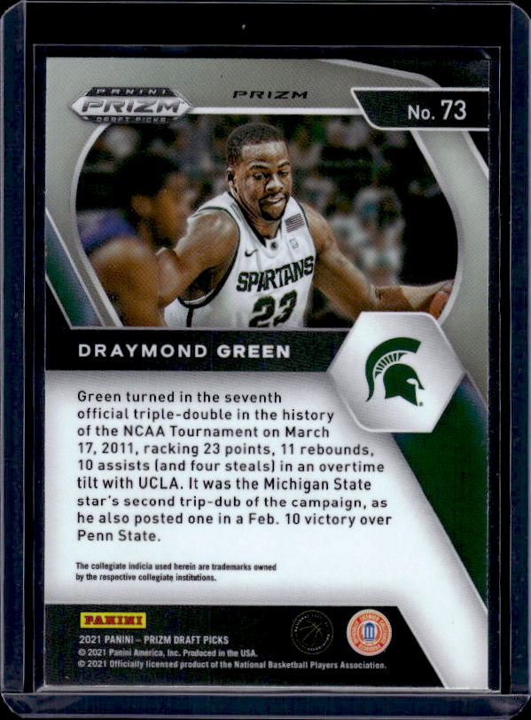 2021 Panini Prizm Draft Picks #73 Draymond Green Orange Ice