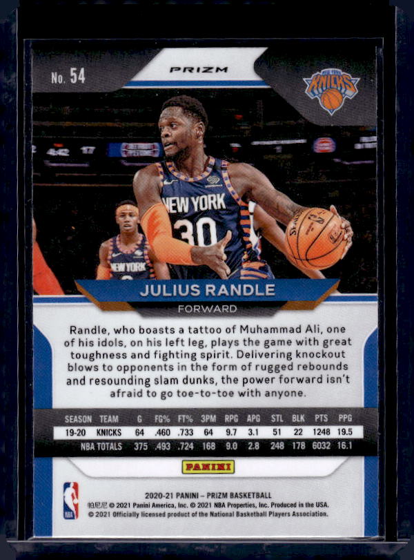 2020-21 Panini Prizm #54 Julius Randle Red Ice Prizms