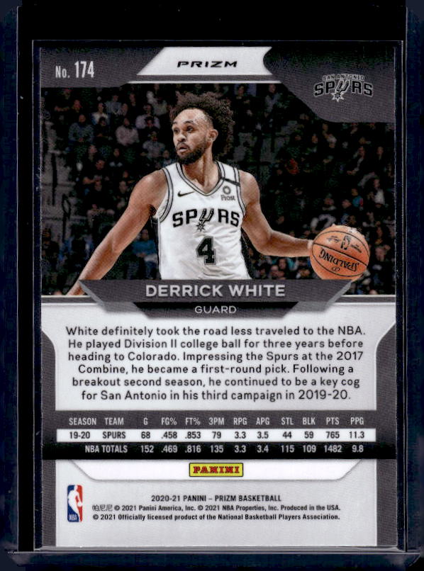 2020-21 Panini Prizm #174 Derrick White Silver Prizms