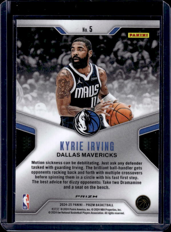 2024-25 Panini Prizm #5 Kyrie Irving Dominance Prizms Silver
