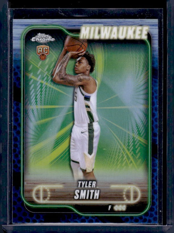 2024-25 Topps Chrome #196 Tyler Smith Blue Basketball Refractor