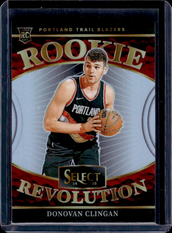 2024-25 Panini Select #11 Donovan Clingan Rookie Revolution Silver Prizms