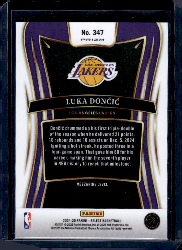 2024-25 Panini Select #347 Luka Doncic Blue Prizm