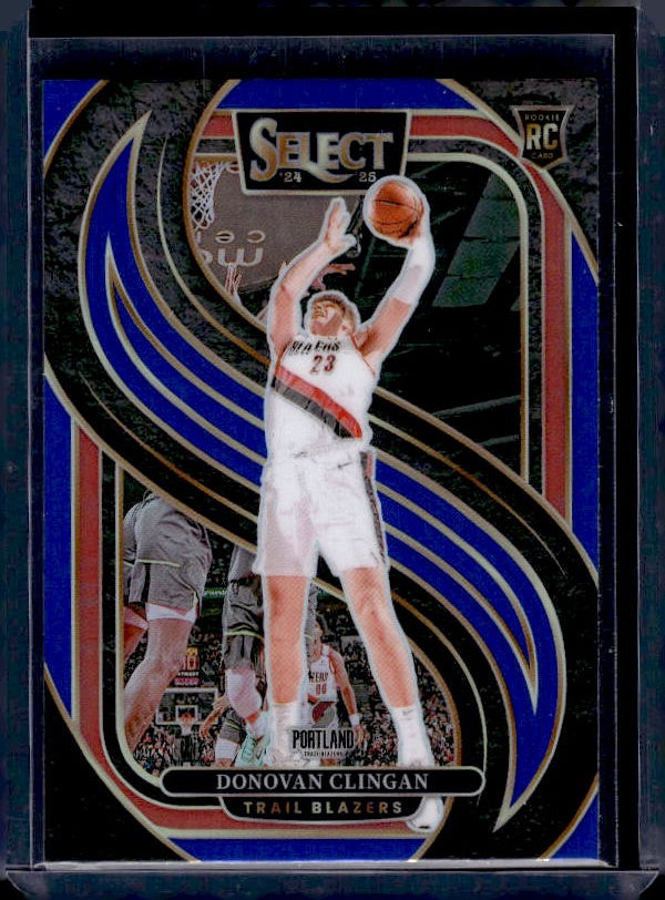 2024-25 Panini Select #199 Donovan Clingan Blue Prizm