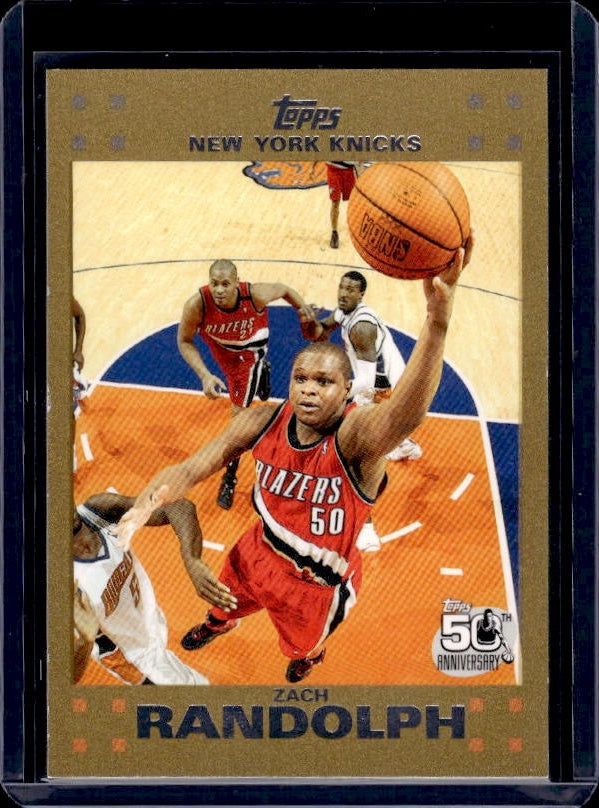 2007-08 Topps #51 Zach Randolph Gold #/2007