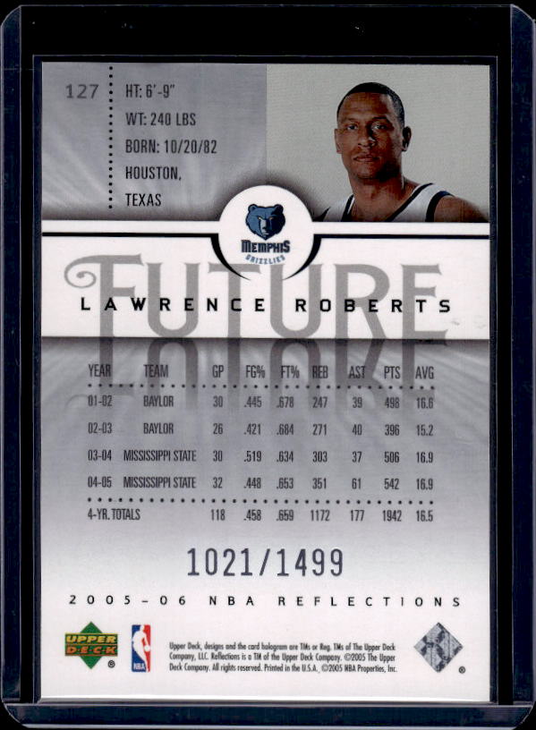 2005-06 Upper Deck Reflections #127 Lawrence Roberts #/1499