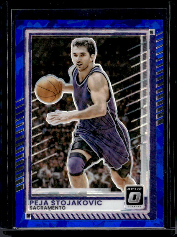 2025-26 Donruss #188 Peja Stojakovic Optic Blue Cracked Ice