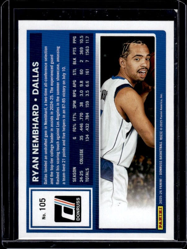 2025-26 Donruss #105 Ryan Nembhard Holo Green Laser