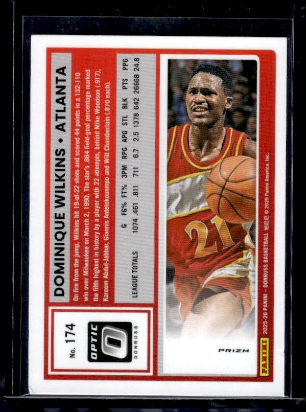 2025-26 Donruss #174 Dominique Wilkins Optic Holo