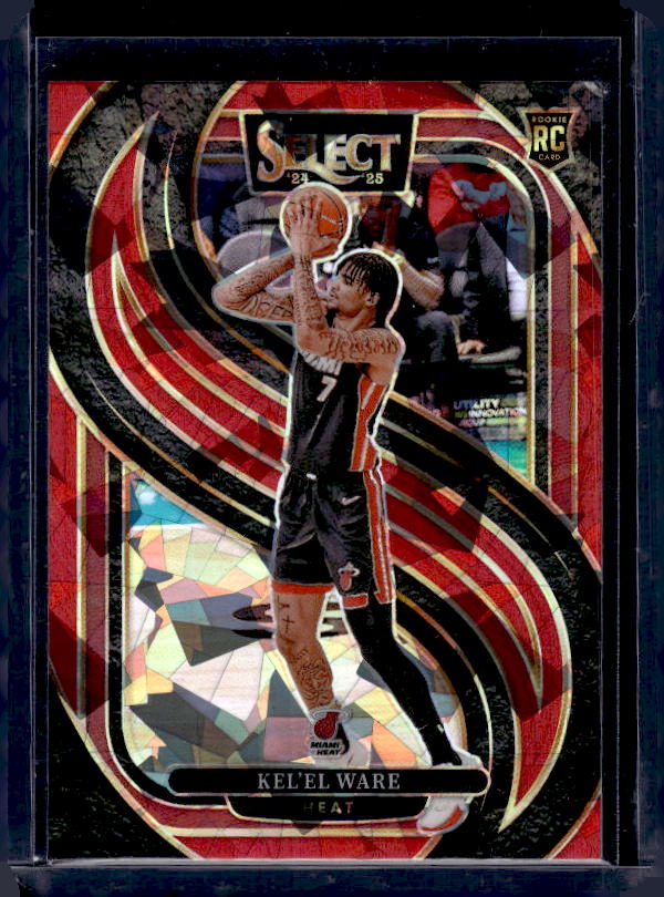 2024-25 Panini Select #191 Kel'el Ware Red Cracked Ice Prizm