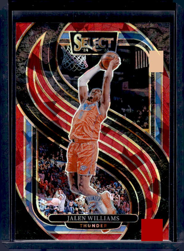 2024-25 Panini Select #124 Jalen Williams Red Cracked Ice Prizm