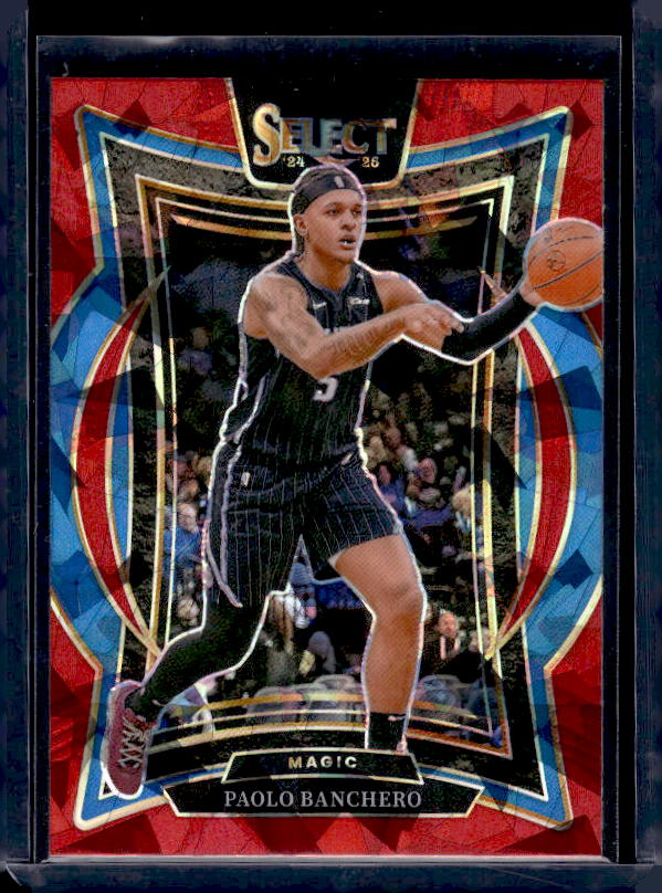 2024-25 Panini Select #35 Paolo Banchero Red Cracked Ice Prizm