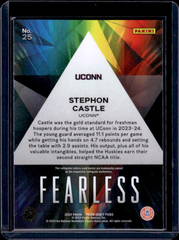 2024 Panini Prizm Draft Picks #25 Stephon Castle Fearless