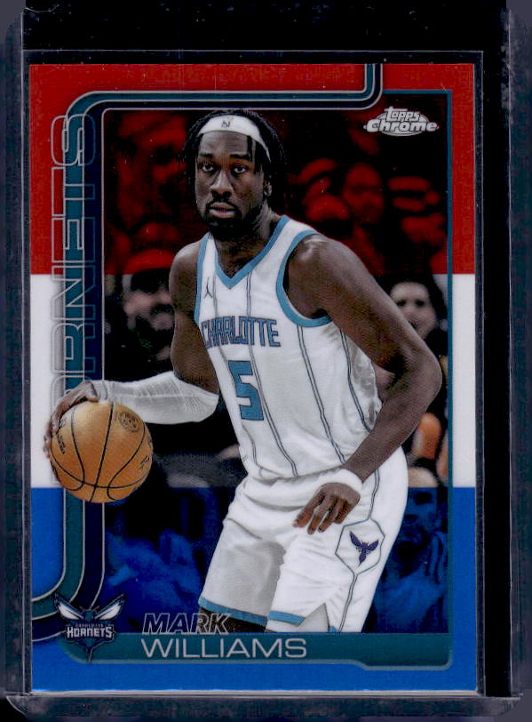 2025-26 Topps Chrome #34 Mark Williams Red White and Blue Refractor